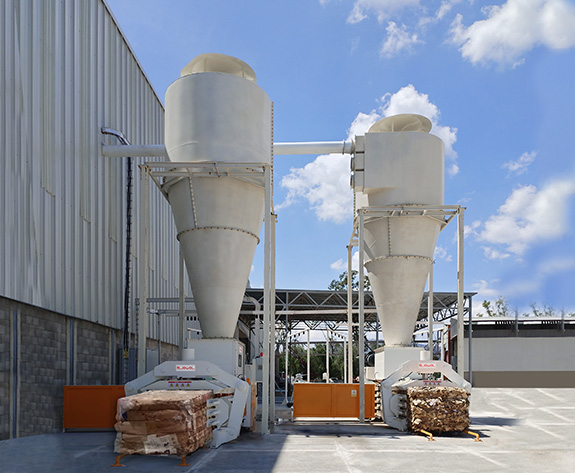 نظام إزالة النفايات الأوتوماتيكي الكامل لمصانع الكرتون المكسيكية